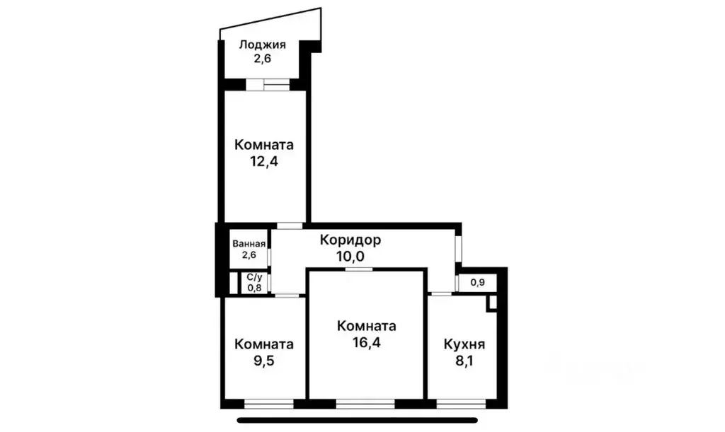 3-комнатная квартира: Москва, Уссурийская улица, 1к3 (60.2 м) - Фото 1