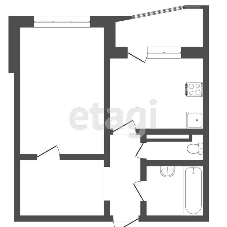 1-комнатная квартира: Тюмень, улица Николая Семёнова, 25к2 (43 м) - Фото 1