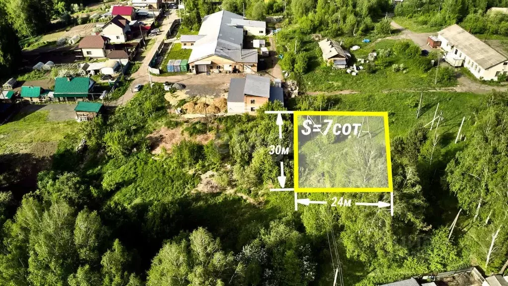 Участок в Томская область, Томск д. Лоскутово, Октябрьская ул. (7.0 ... - Фото 1