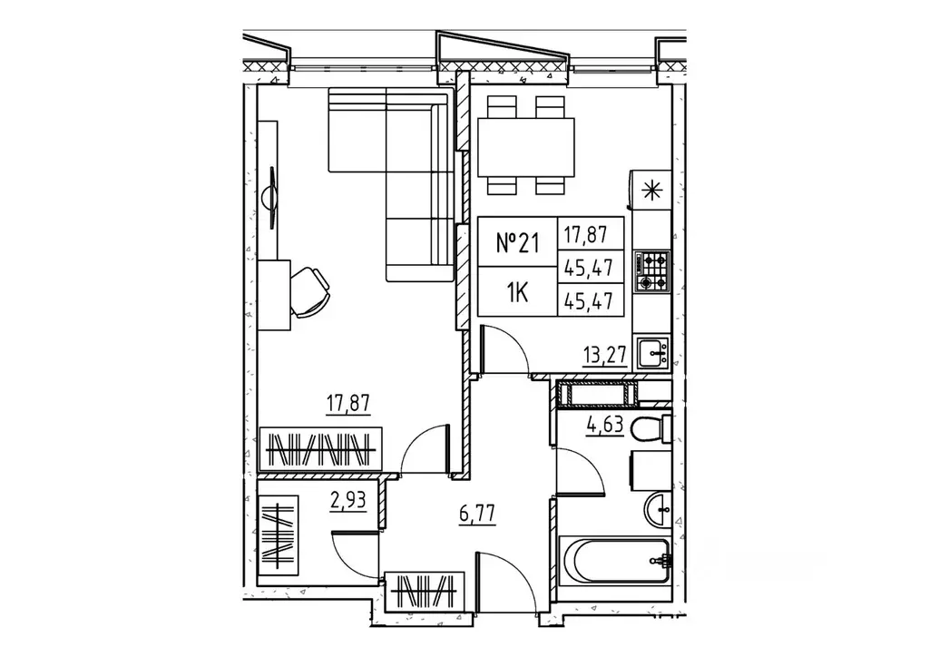1-к кв. Московская область, Дубна ул. Понтекорво (45.46 м) - Фото 1