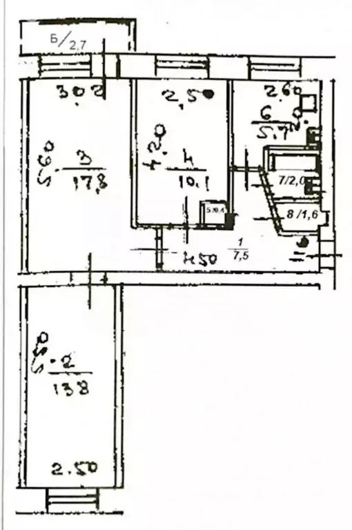 3-комнатная квартира: Уфа, улица Гоголя, 80 (59.1 м) - Фото 2