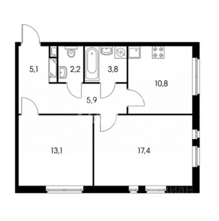 2-к кв. Московская область, Химки Совхозная ул., 15 (59.0 м) - Фото 2