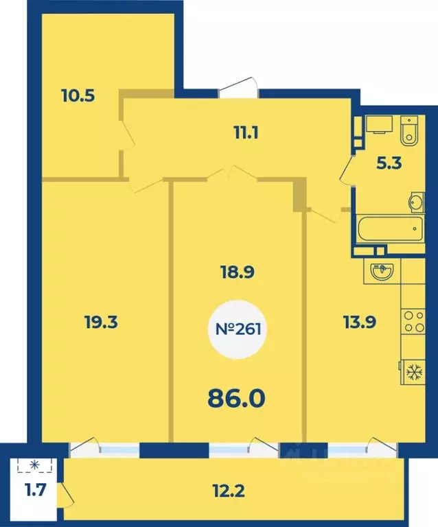 Свободной планировки кв. Приморский край, Владивосток ул. Жигура, 8 ... - Фото 0