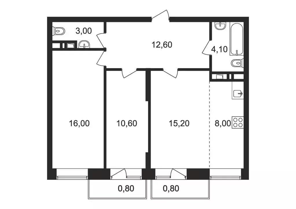 3-комнатная квартира: Ногинск, Юбилейная улица, 14Б (69 м) - Фото 0