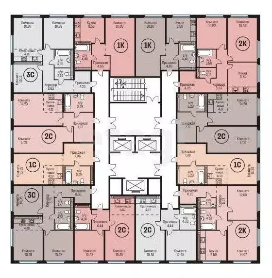 2-к кв. Алтайский край, Барнаул городской округ, Южный рп  (54.75 м) - Фото 2