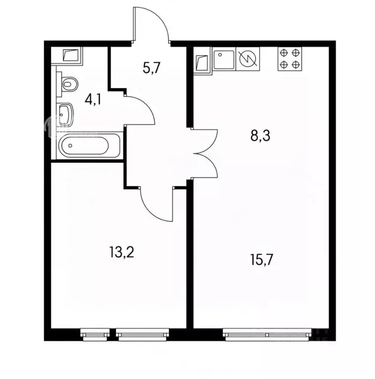 2-к кв. Московская область, Балашиха ул. Реутовская, 14 (46.7 м) - Фото 1