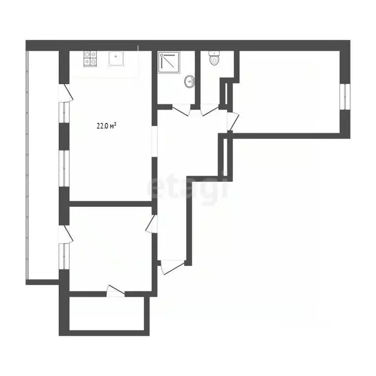 2-к кв. Тюменская область, Тюмень ул. Дмитрия Менделеева, 12 (89.7 м) - Фото 2
