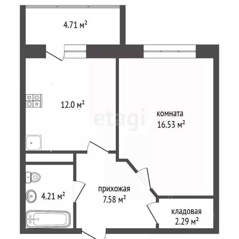 1-к кв. Орловская область, Орел ул. Левый Берег реки Оки, 113 (45.0 м) - Фото 0
