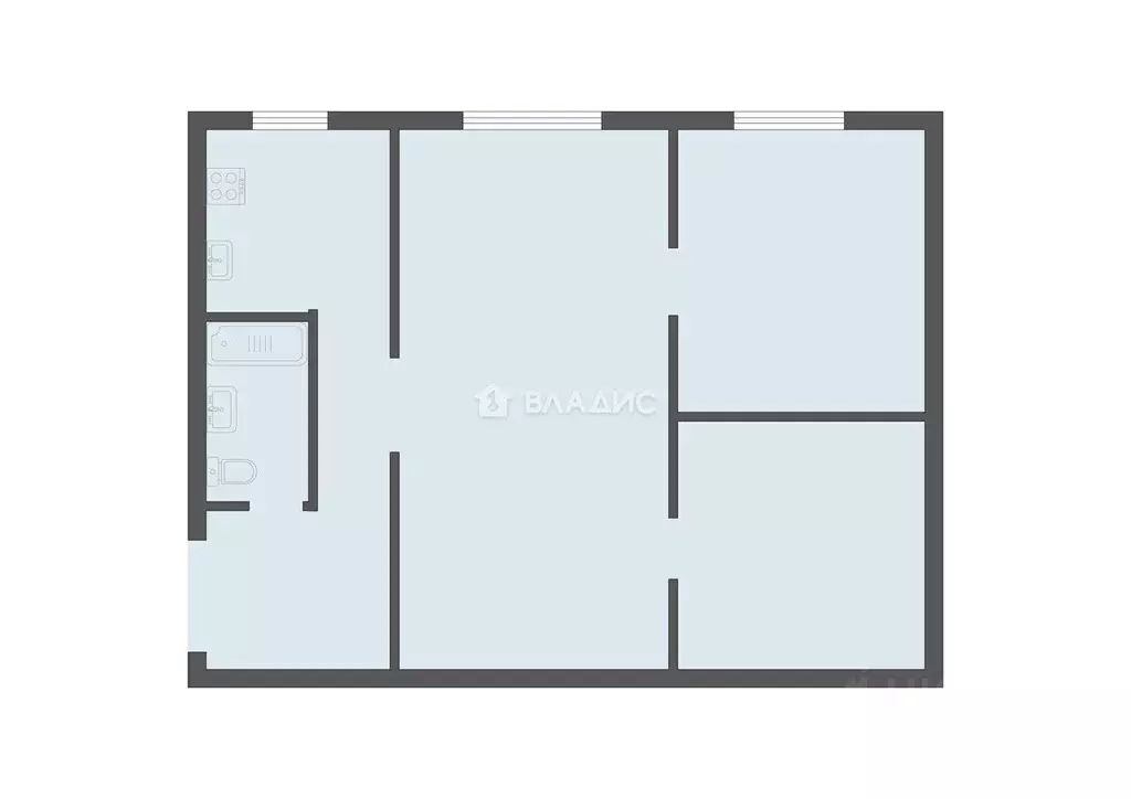 2-к кв. Тульская область, Тула Приупская ул., 21 (42.4 м) - Фото 1