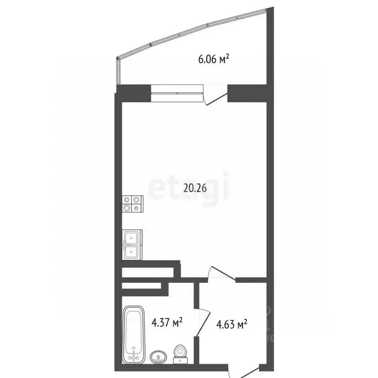 Студия Владимирская область, Владимир ул. Лакина, 2Б (30.5 м) - Фото 0