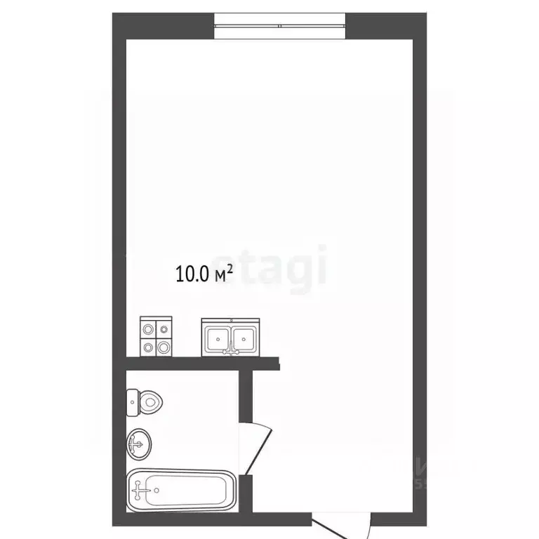 Студия Самарская область, Самара Ново-Вокзальный туп., 15А (14.0 м) - Фото 2