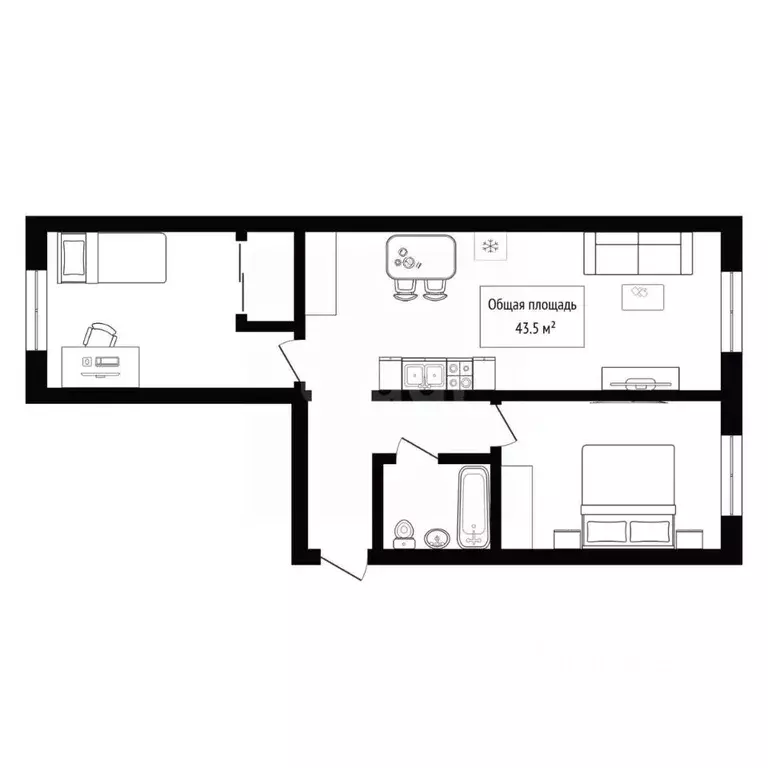 2-к кв. Алтай, Горно-Алтайск Коммунистический просп. (43.5 м) - Фото 2