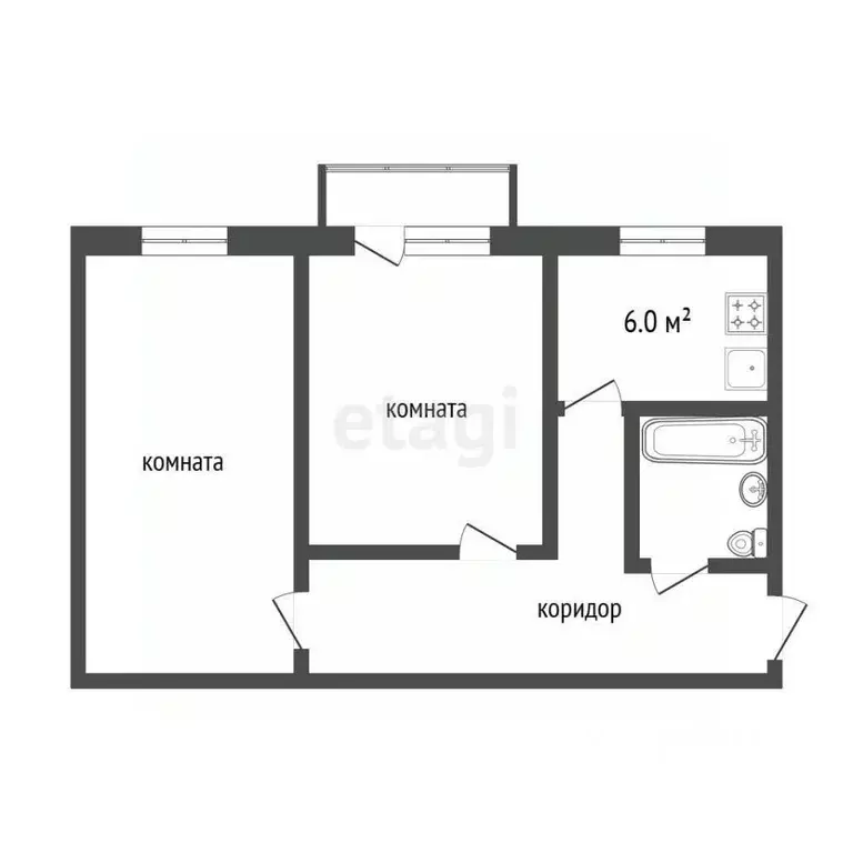 2-к кв. Москва Вятская ул., 51 (45.0 м) - Фото 2