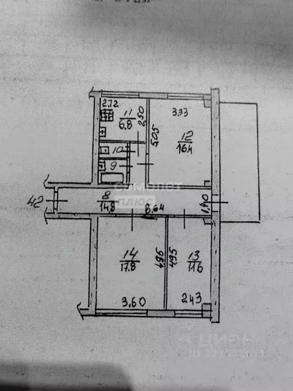 3-к кв. Орловская область, Орел пл. Поликарпова, 10 (71.0 м) - Фото 1