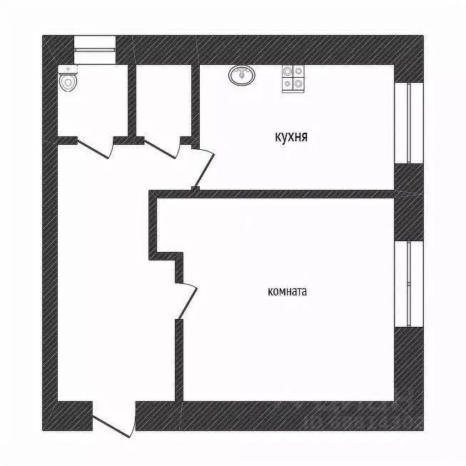 1-к кв. Ленинградская область, Киришский район, Будогощь пгт ул. ... - Фото 2