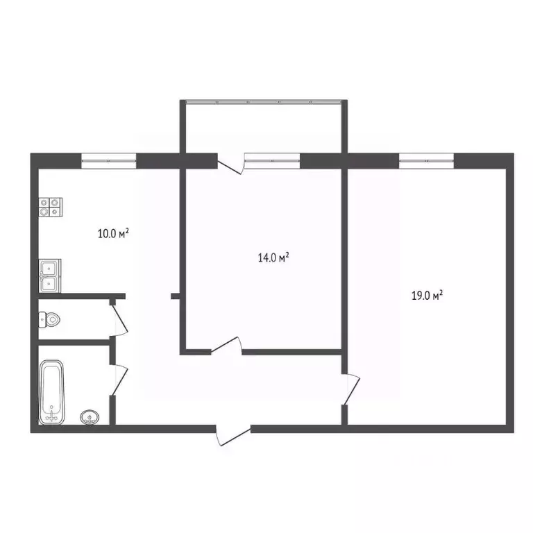 2-к кв. Мордовия, Саранск ул. Лихачева, 19с1 (52.6 м) - Фото 2