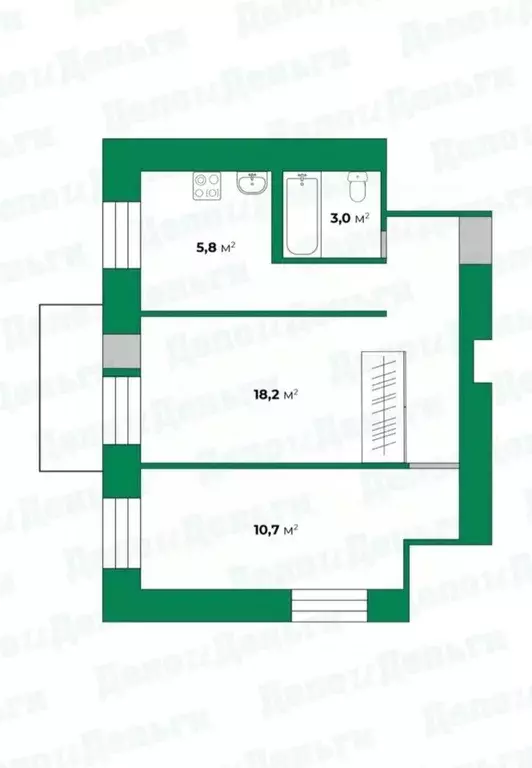 2-к кв. Кировская область, Киров ул. Карла Либкнехта, 56 (41.1 м) - Фото 1