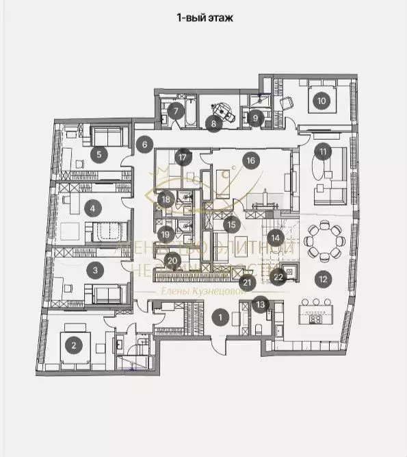 6-к. квартира, 380 м, 8/8 эт. - Фото 0