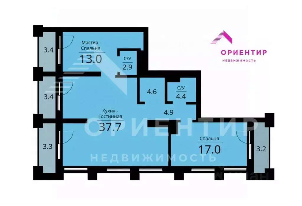 2-к кв. Свердловская область, Екатеринбург ул. Шаумяна, 30 (84.5 м) - Фото 2