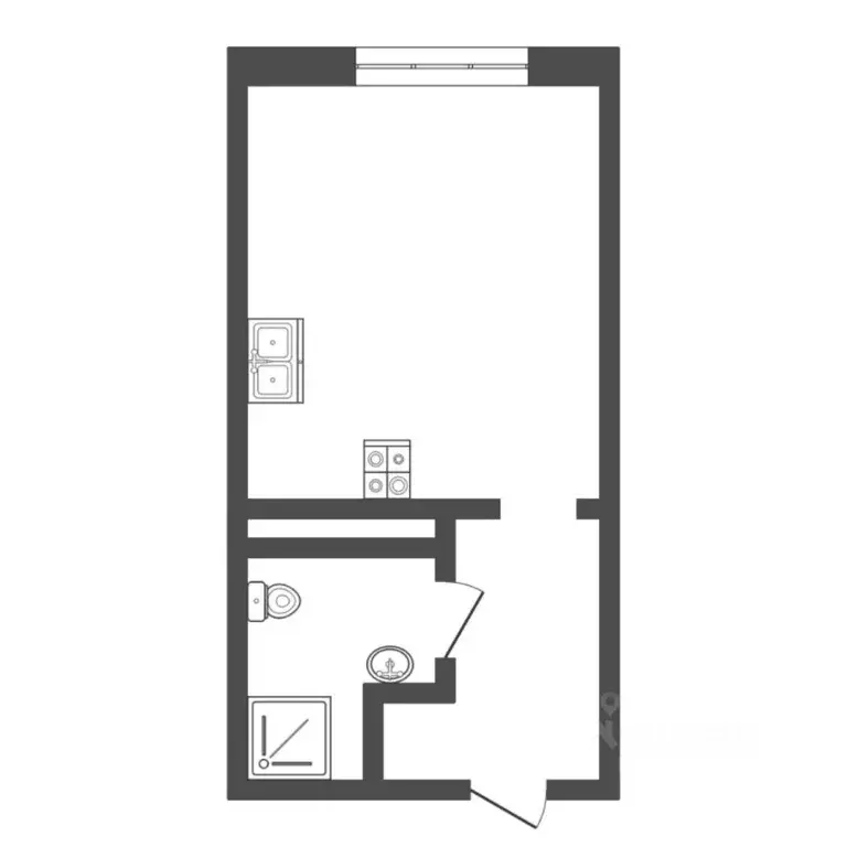 Студия Тюменская область, Тюмень ул. Первооткрывателей, 6 (20.3 м) - Фото 2