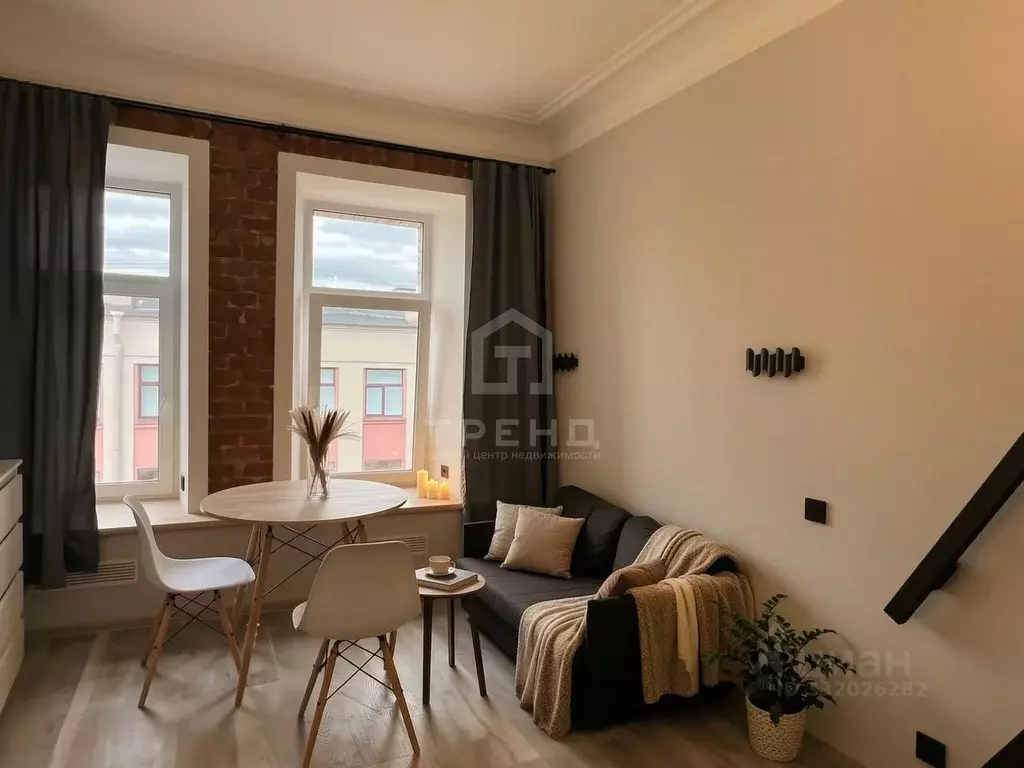 Студия Санкт-Петербург 8-я Советская ул., 57 (22.0 м) - Фото 1