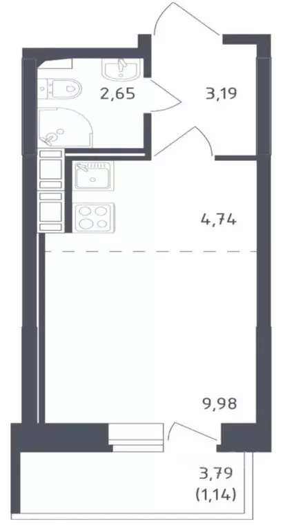 Студия Санкт-Петербург, Санкт-Петербург, Колпино ул. Севастьянова, ... - Фото 2