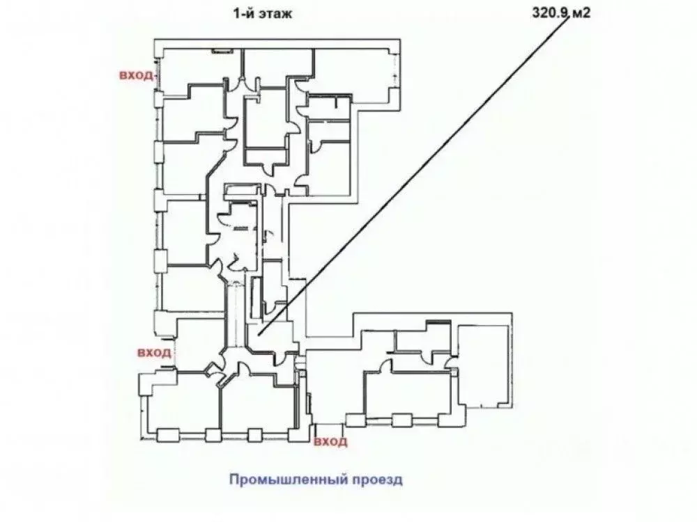 Торговая площадь в Москва Багратионовский проезд, 5Ак1 (321 м) - Фото 1