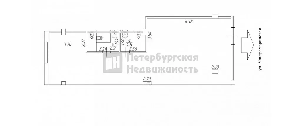 Торговая площадь в Санкт-Петербург Октябрьская наб., 34к2 (109 м) - Фото 1