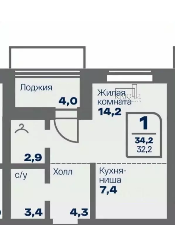 1-к кв. Челябинская область, Магнитогорск Солнечная ул., 16 (32.2 м) - Фото 1