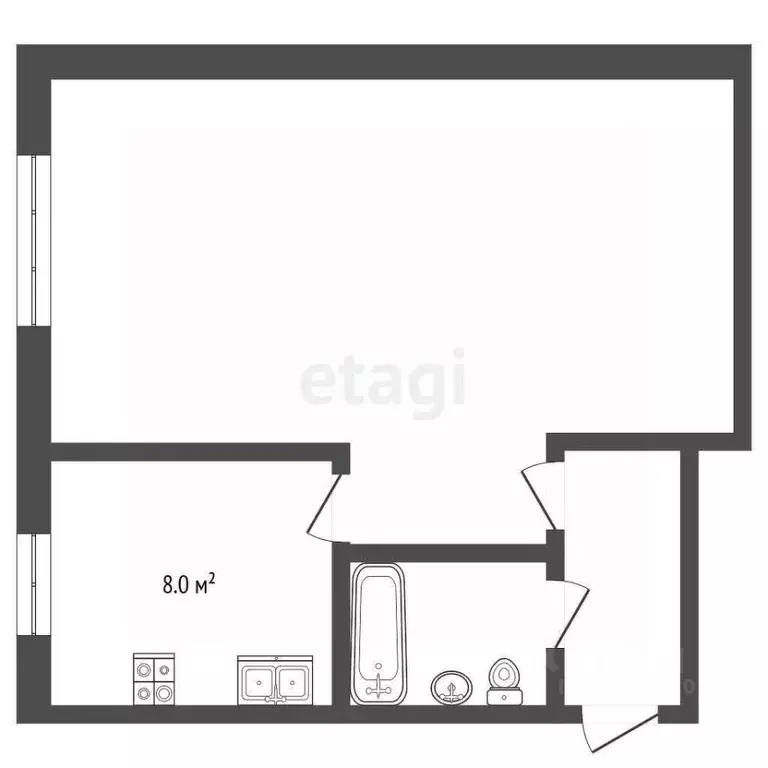 1-к кв. Ярославская область, Ярославль Тутаевское ш., 53 (30.6 м) - Фото 2