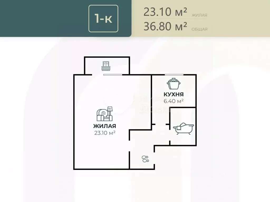 1-к кв. Волгоградская область, Волгоград ул. 35-й Гвардейской Дивизии, ... - Фото 2
