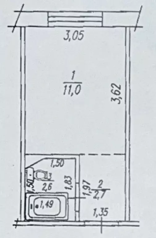 Студия Башкортостан, Уфа ул. Ферина, 3/3 (16.3 м) - Фото 2