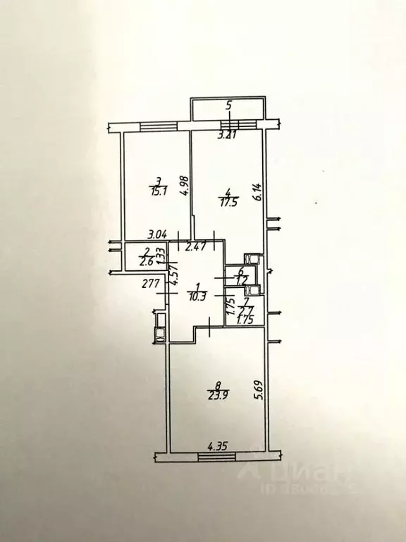 2-к кв. Московская область, Видное бул. Зеленые аллеи, 14 (73.3 м) - Фото 2