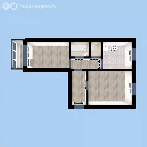 2-комнатная квартира: Улан-Удэ, Ключевская улица, 57/3 (50.5 м) - Фото 1