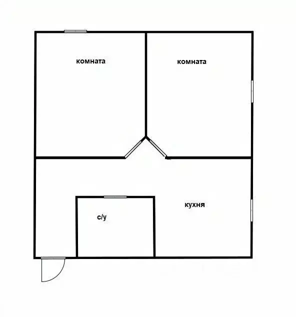 2-к кв. Приморский край, с. Черниговка ул. Комсомольская, 28А (39.8 м) - Фото 1