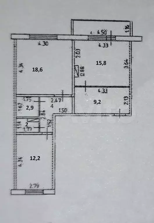 2-к. квартира, 64,7 м, 1/8 эт. - Фото 0