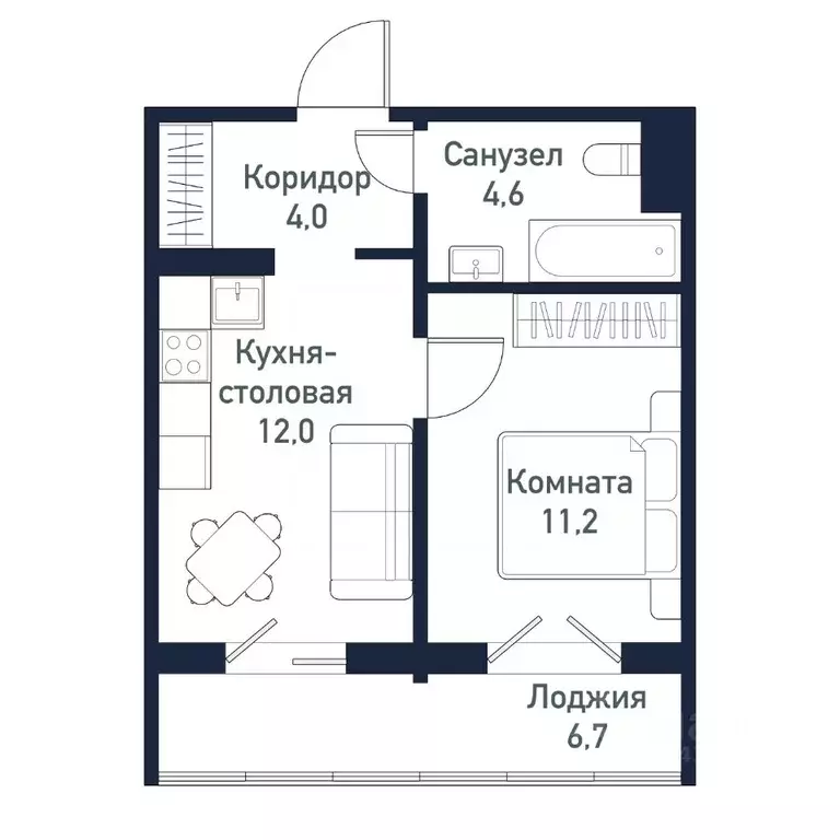 1-к кв. Челябинская область, Челябинский городской округ, пос. ... - Фото 0