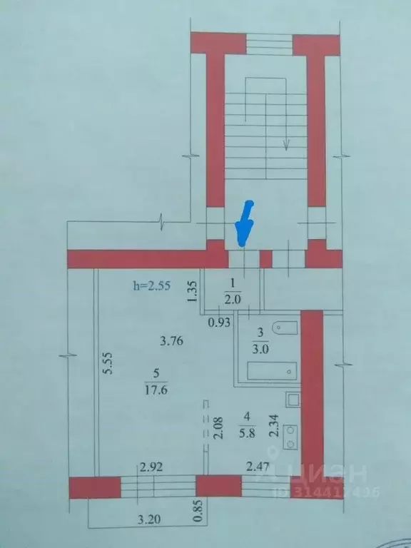 1-к кв. Амурская область, Благовещенск ул. Ленина, 39 (29.0 м) - Фото 1