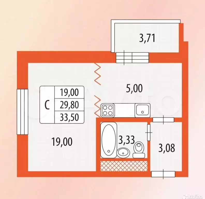 Квартира-студия, 30 м, 23/25 эт. - Фото 0