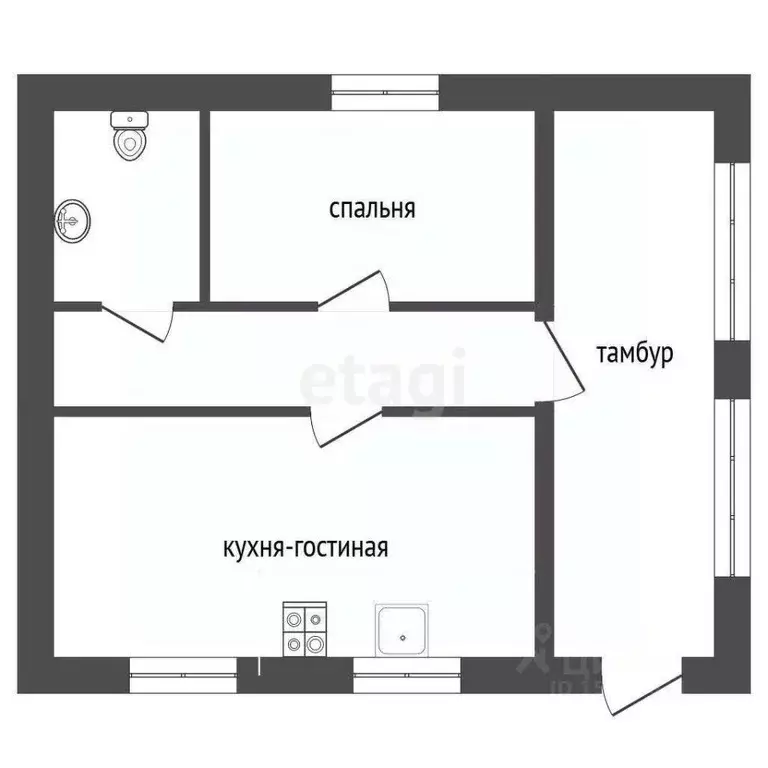 Дом в Ямало-Ненецкий АО, Муравленко Дружба СНТ, ул. Озерная, 17 (48 м) - Фото 2