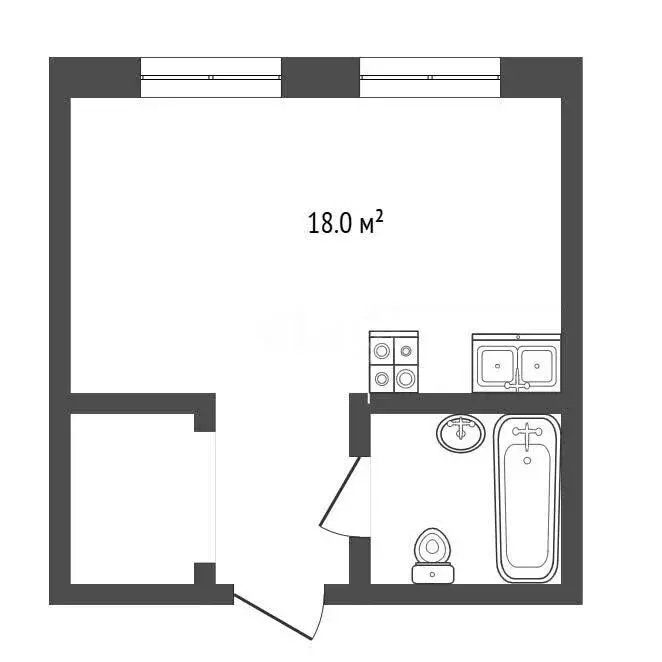 Квартира-студия: Тюмень, улица Газовиков, 34 (29.1 м) - Фото 1