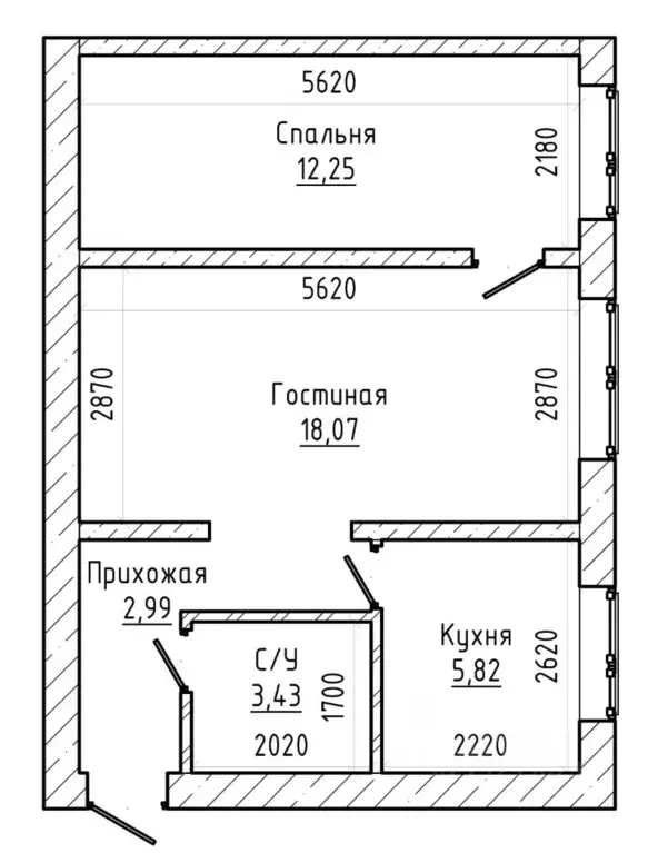 2-к кв. Кабардино-Балкария, Нальчик ул. Головко (42.8 м) - Фото 2