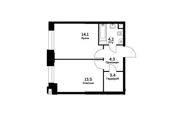 Продаётся 1-к квартира, 39.5 м - Фото 0