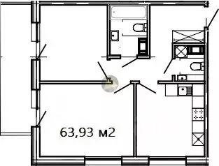 2-к кв. Санкт-Петербург, Санкт-Петербург, Сестрорецк ул. ... - Фото 2