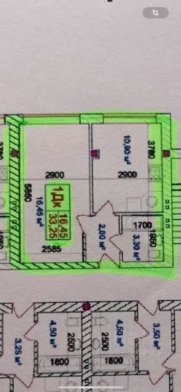 1-к кв. Краснодарский край, Краснодар ул. Душистая, 50 (32.5 м) - Фото 2