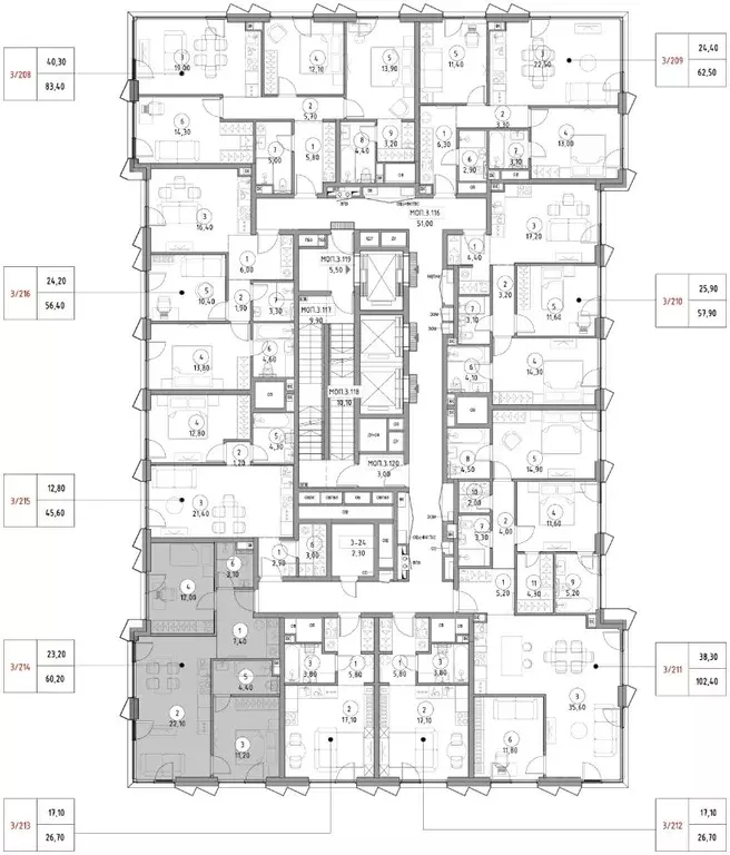 2-к кв. Москва Волгоградский просп., 32/5к4 (59.0 м) - Фото 1