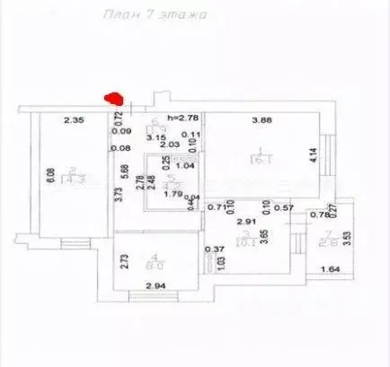 3-к кв. Татарстан, Казань просп. Альберта Камалеева, 14 (70.0 м) - Фото 2