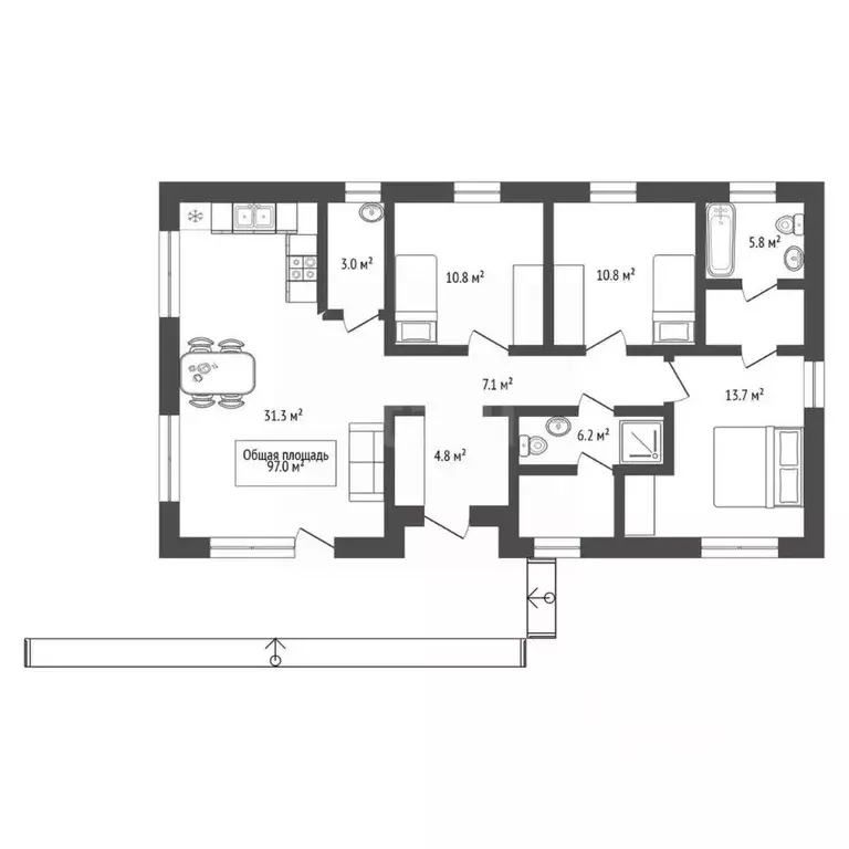 Дом в Новосибирская область, Новосибирский район, Каменский сельсовет, ... - Фото 2