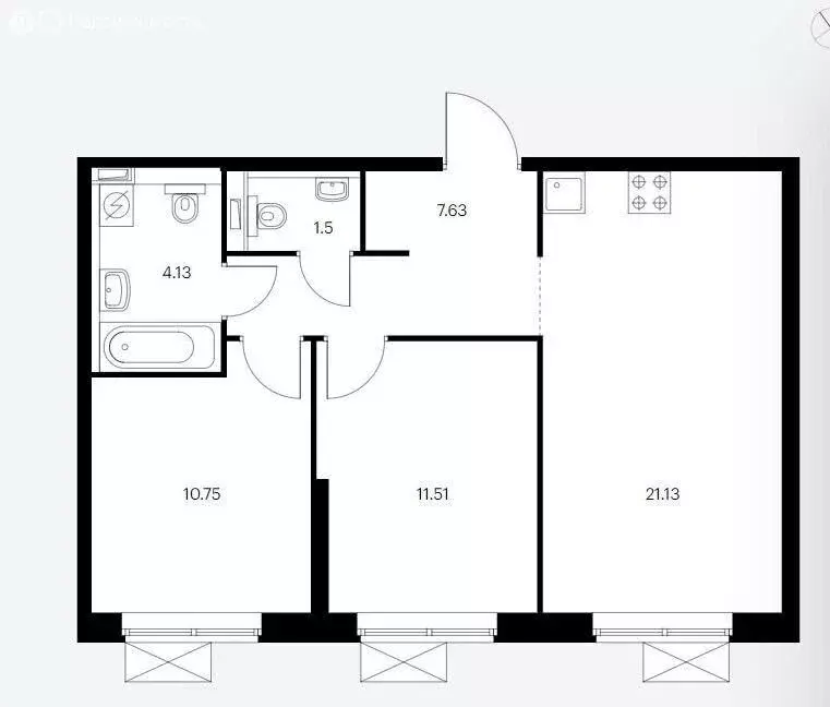 2-комнатная квартира: Москва, Лобненская улица, 13к2 (56 м) - Фото 1