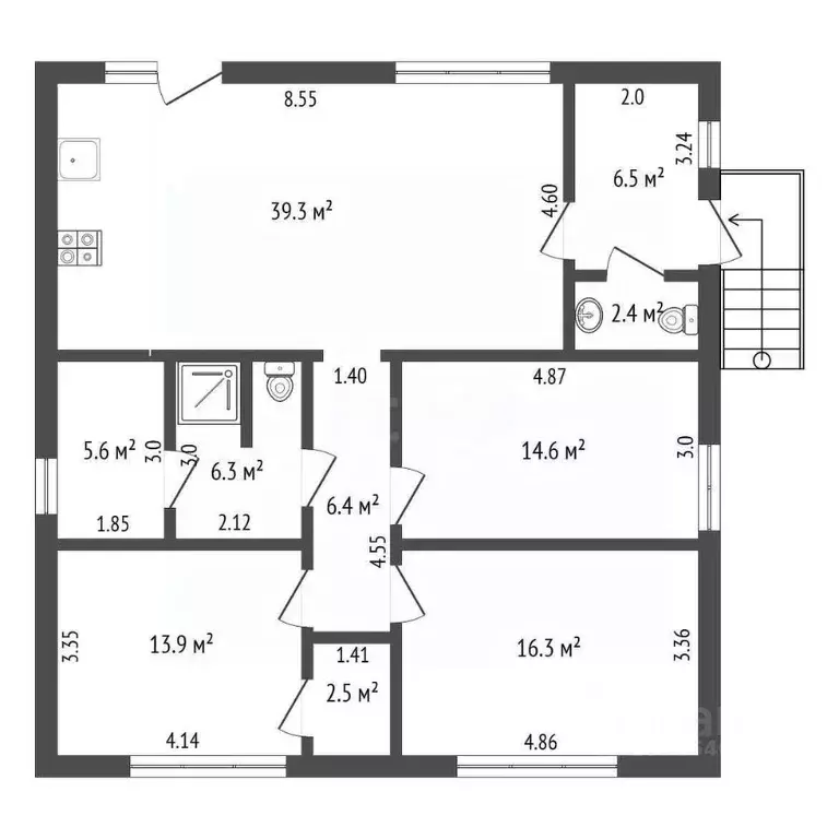 Дом в Крым, Феодосия ул. Е.М. Фомина (121 м) - Фото 2